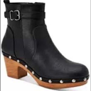 New! Style & Co TYYA Black Ankle Studded Trim Boots, Size 7